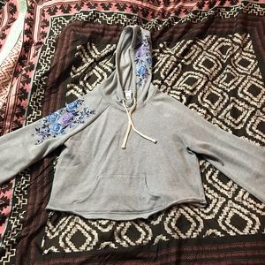 American Rag cropped bell sleeve hoodie